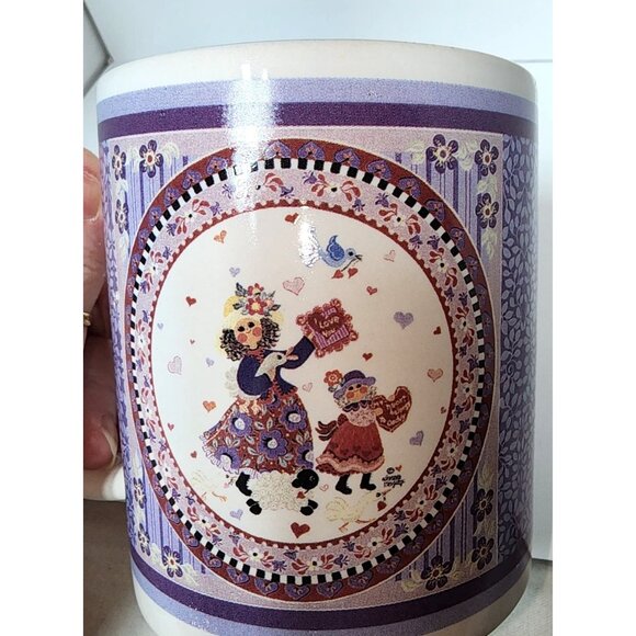 Vintage Donna Moses for Houston Foods Coffee Cup Mug 1998 Valentine's Day Love - Picture 4 of 6